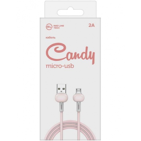 Кабель Redline Candy micro USB B (m) USB A (m) 1м розовый УТ000021986 - фото 2