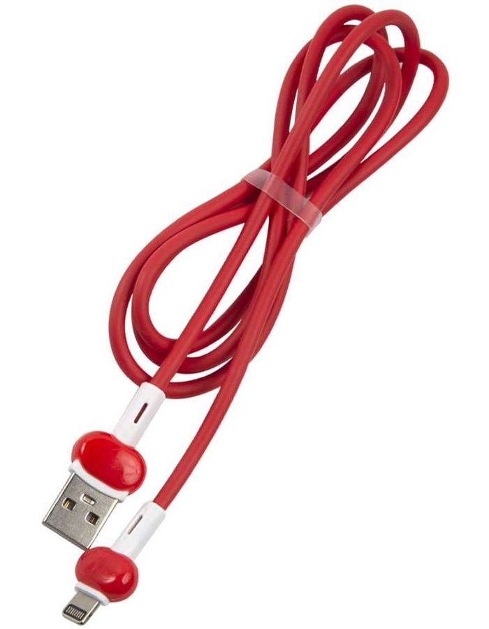 Кабель Redline Candy Lightning (m) USB A(m) 1м красный УТ000021989 кабель redline loop ут000016349 usb m lightning m 1 м черный