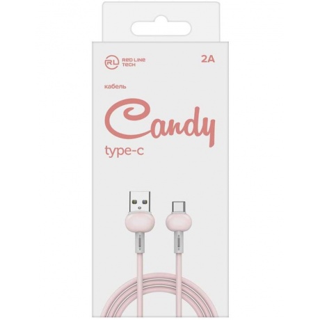 Кабель Redline Candy USB Type-C (m) USB A (m) 1м розовый УТ000021996 - фото 2