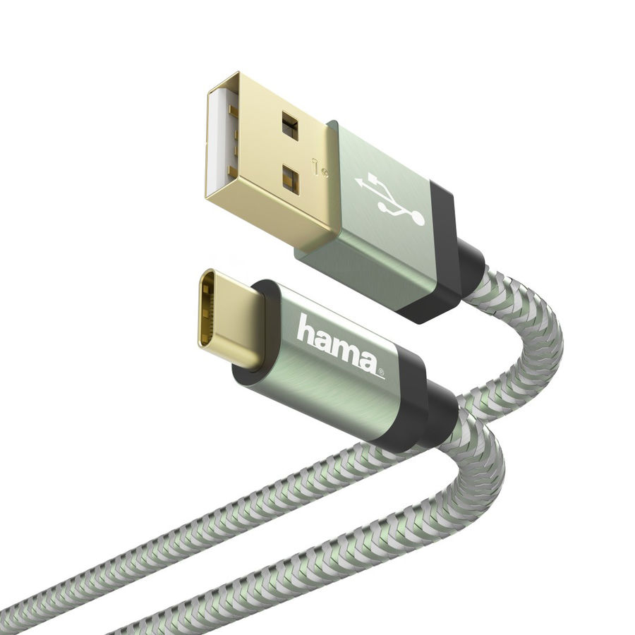 Кабель Hama 00187236 USB Type-C (m) USB 2.0 (m) 1.5м зеленый микрофон mobility mmi 1 с разъемом type c ут000027564