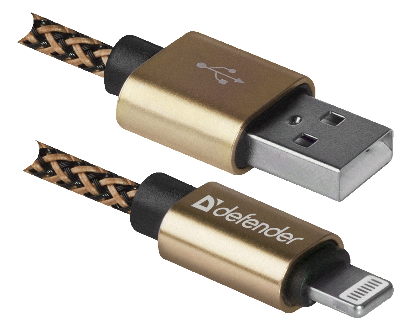Кабель Defender ACH01-03T PRO USB2.0 Золотой AM-LightningM1m2.1А (87806) кабель defender ach01 03t 1m red 87807