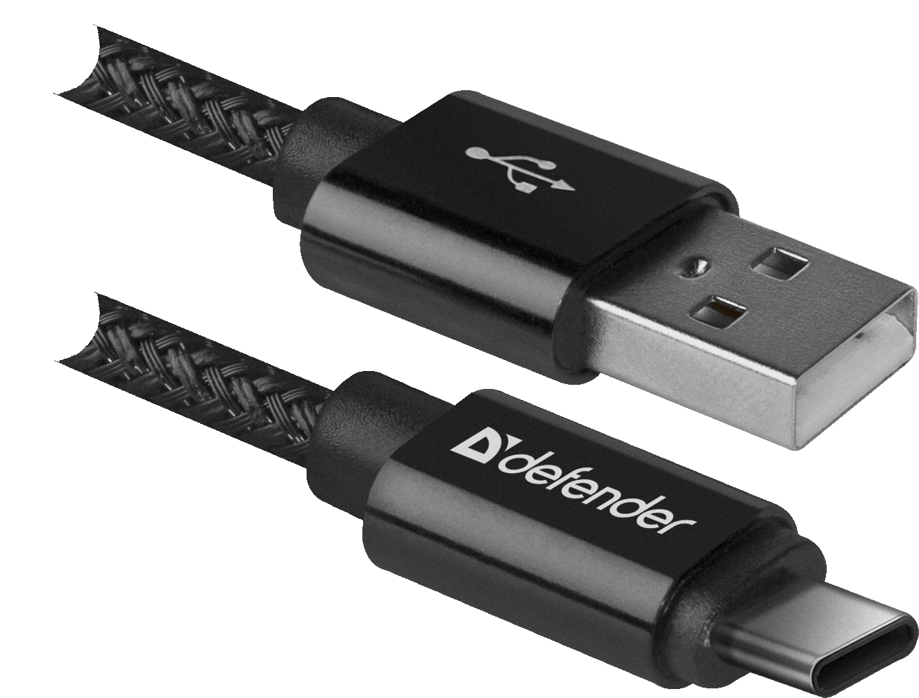 кабель defender usb09 03t 1m black 87814 Кабель Defender USB09-03T PRO USB2.0 Черный AM-Type-C 1m 2.1A (87814)
