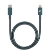 Дата-кабель Deppa USB-C - Lightning, MFI, алюминий/нейлон, 3A, 1...
