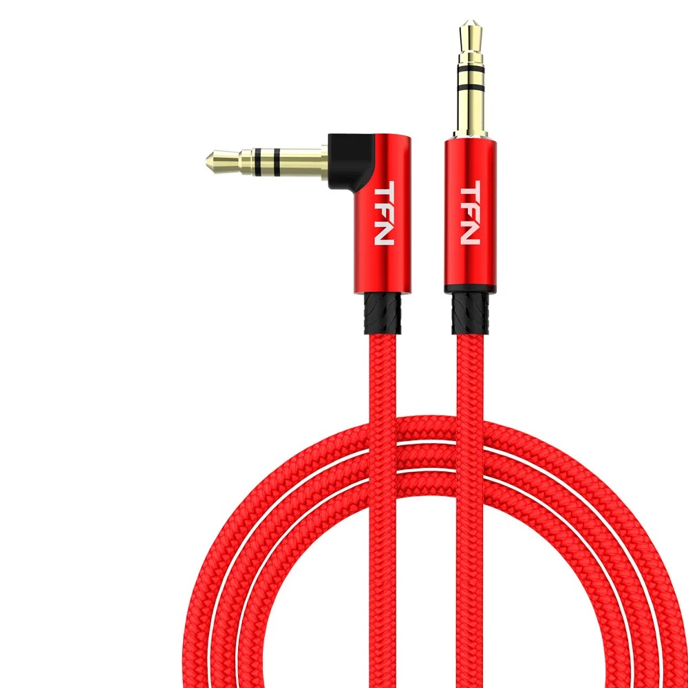 Кабель TFN AUX L-type, 1.0м. красно-черный (TFN-CAUXL1MRD) кабель tfn aux 1 0m grey tfn caux1mgr