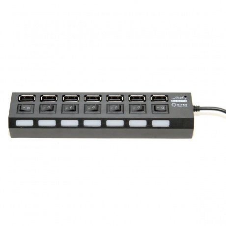USB-концентратор 5bites HB27-203PBK USB 7 ports Black - фото 1