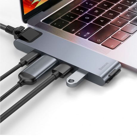 USB-концентратор Baseus Thunderbolt C / Pro Grey CAHUB-L0G - фото 3