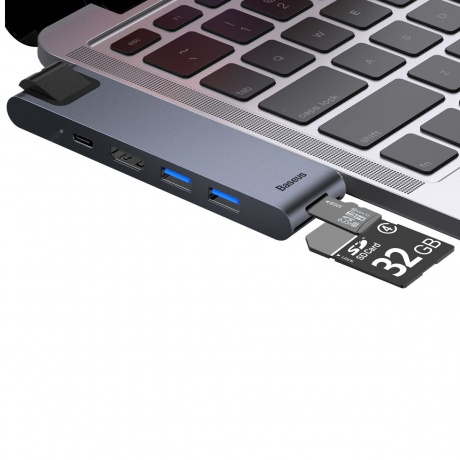 USB-концентратор Baseus Thunderbolt C / Pro Grey CAHUB-L0G - фото 4