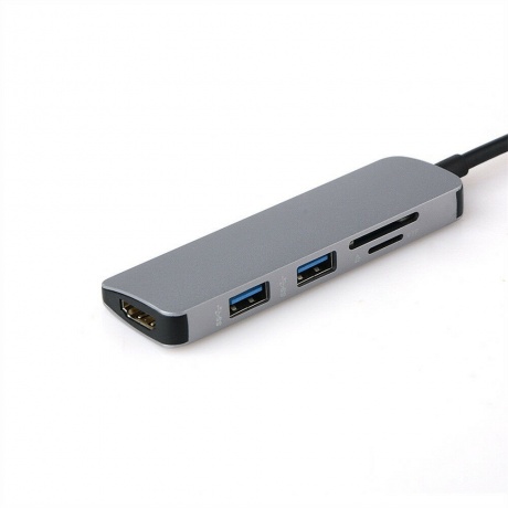 Адаптер Gurdini USB-C Expander to HDMI 4K +2xUSB 3.0 +CardReader для APPLE MacBook Graphite 910069 - фото 1