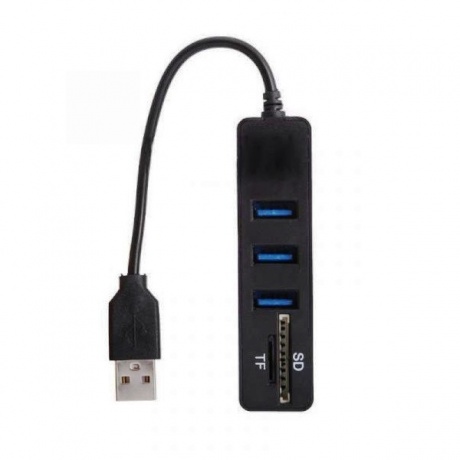 USB-концентратор Liberty Project 3xUSB 2.0 + SD + TF Black 0L-00047779 - фото 3