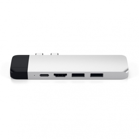USB-концентратор Satechi Aluminum Pro Hub With Ethernet для 2016/2017 MacBook Pro 13/15 Silver ST-TCPHES - фото 7