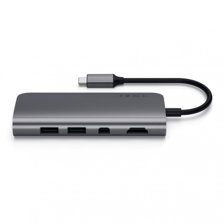 USB-концентратор Satechi Aluminum Type-C Multimedia Adapter Space Grey ST-TCMM8PAM - фото 7