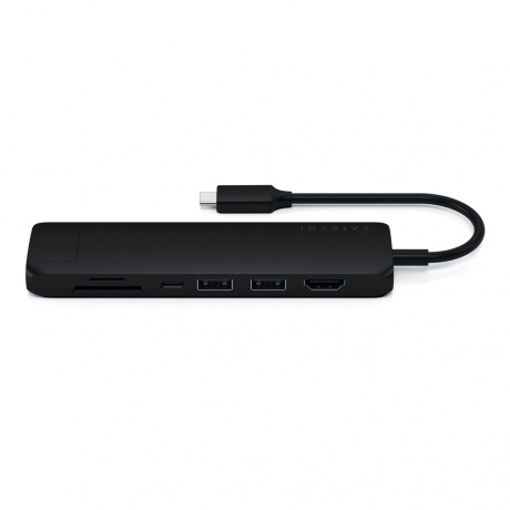 USB-концентратор Satechi Type-C Slim Multiport Ethernet Adapter Black ST-UCSMA3K - фото 3