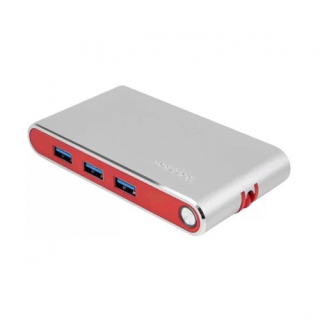 Хаб-разветвитель USB Rombica Type-C Hermes (TC-00253) Red - фото 2
