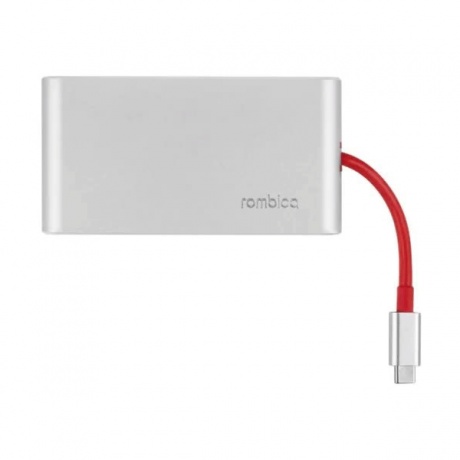 Хаб-разветвитель USB Rombica Type-C Hermes (TC-00253) Red - фото 3