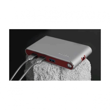 Хаб-разветвитель USB Rombica Type-C Hermes (TC-00253) Red - фото 5