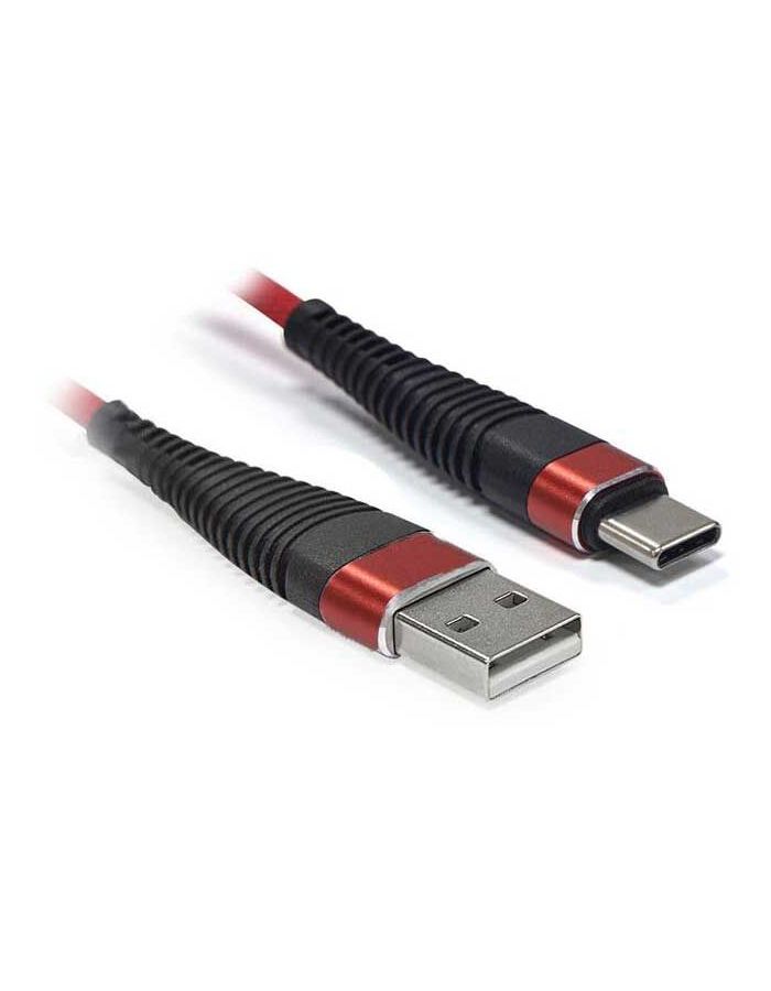 Кабель CBR USB - Type-C 2.1A 1m CB 502 Red кабель type c 1м cbr cb 502 круглый серебристый
