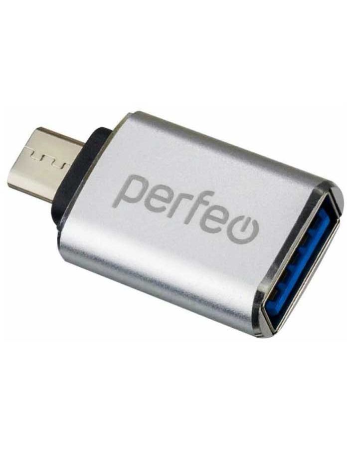 Адаптер Perfeo PF-VI-O012 USB - MicroUSB OTG 3.0 Silver PF_C3002 аксессуар perfeo pf vi o012 usb microusb otg 3 0 silver pf c3002