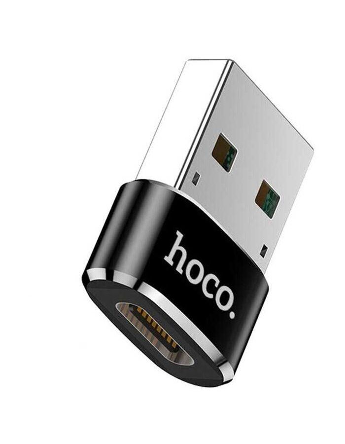 Адаптер Hoco USB - Type-C OTG Black UA6 otg адаптер luazon type c usb цвет чёрный