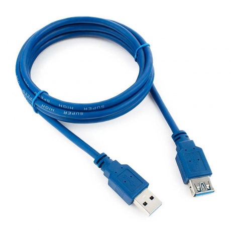 Кабель Gembird Cablexpert USB 3.0 AM/AF Blue 1.8m CCP-USB3-AMAF-6 - фото 1