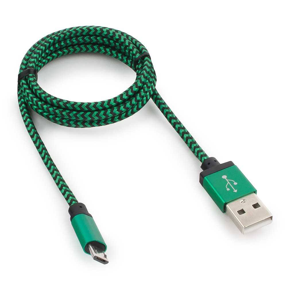 Кабель Gembird Cablexpert USB AM/microBM 5P 1m Green CC-mUSB2gn1m