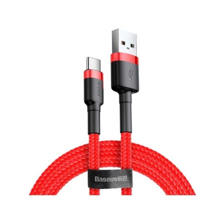 Кабель Baseus Cafule USB - USB Type-C 3A 50cm Red-Black CATKLF-A91 - фото 1