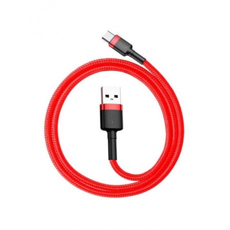 Кабель Baseus Cafule USB - USB Type-C 3A 50cm Red-Black CATKLF-A91 - фото 2