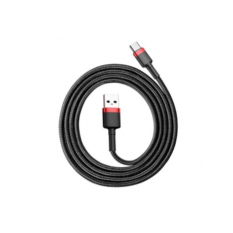 Кабель Baseus Cafule USB - USB Type-C 3A 1m Red-Black CATKLF-B91 - фото 6