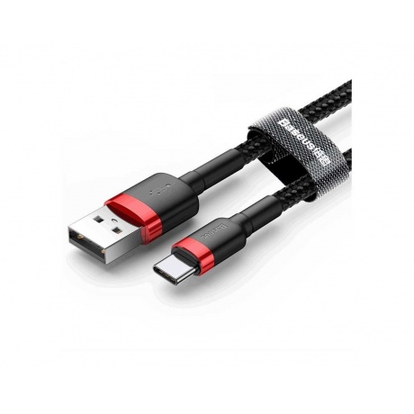 Кабель Baseus Cafule USB - USB Type-C 3A 1m Red-Black CATKLF-B91 - фото 7