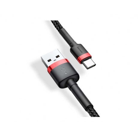 Кабель Baseus Cafule USB - USB Type-C 3A 1m Red-Black CATKLF-B91 - фото 8