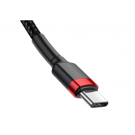 Кабель Baseus Cafule USB - USB Type-C PD2.0 60W 2m Red-Black CATKLF-H91 - фото 5