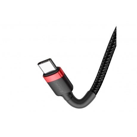 Кабель Baseus Cafule USB - USB Type-C PD2.0 60W 2m Red-Black CATKLF-H91 - фото 6