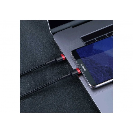 Кабель Baseus Cafule USB - USB Type-C PD2.0 60W 2m Red-Black CATKLF-H91 - фото 7