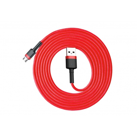 Кабель Baseus Cafule Cable USB - MicroUSB 1.5A 2m Red CAMKLF-C09 - фото 2