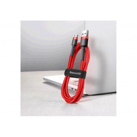 Кабель Baseus Cafule Cable USB - MicroUSB 1.5A 2m Red CAMKLF-C09 - фото 5