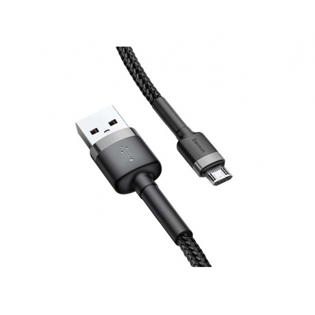 Кабель Baseus Cafule Cable USB - MicroUSB 1.5A 2m Grey-Black CAMKLF-CG1 - фото 1
