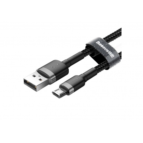 Кабель Baseus Cafule Cable USB - MicroUSB 1.5A 2m Grey-Black CAMKLF-CG1 - фото 3