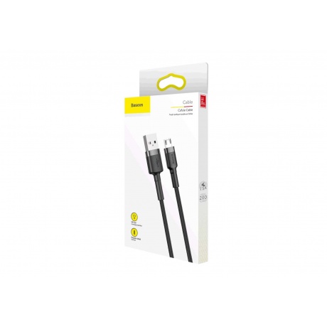 Кабель Baseus Cafule Cable USB - MicroUSB 1.5A 2m Grey-Black CAMKLF-CG1 - фото 10