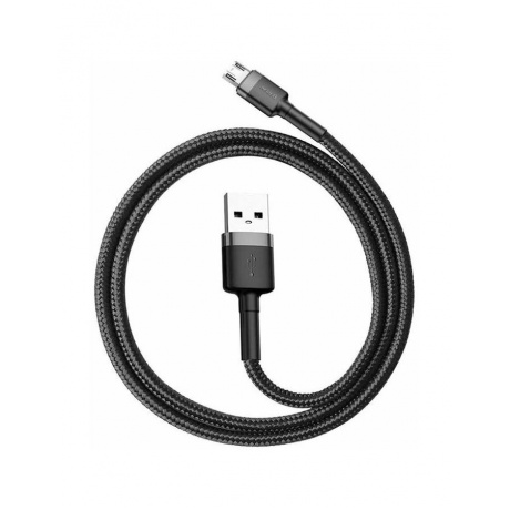 Кабель Baseus Cafule Cable USB - MicroUSB 2.4A 50cm Grey-Black CAMKLF-AG1 - фото 2