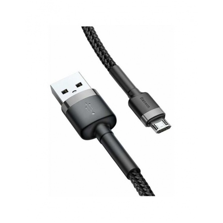 Кабель Baseus Cafule Cable USB - MicroUSB 2.4A 50cm Grey-Black CAMKLF-AG1 - фото 3