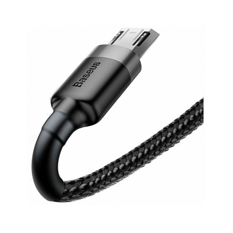 Кабель Baseus Cafule Cable USB - MicroUSB 2.4A 50cm Grey-Black CAMKLF-AG1 - фото 4