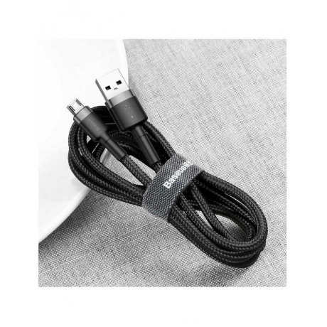 Кабель Baseus Cafule Cable USB - MicroUSB 2.4A 50cm Grey-Black CAMKLF-AG1 - фото 5