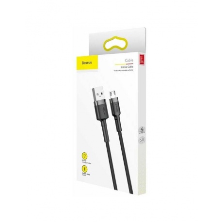 Кабель Baseus Cafule Cable USB - MicroUSB 2.4A 50cm Grey-Black CAMKLF-AG1 - фото 7