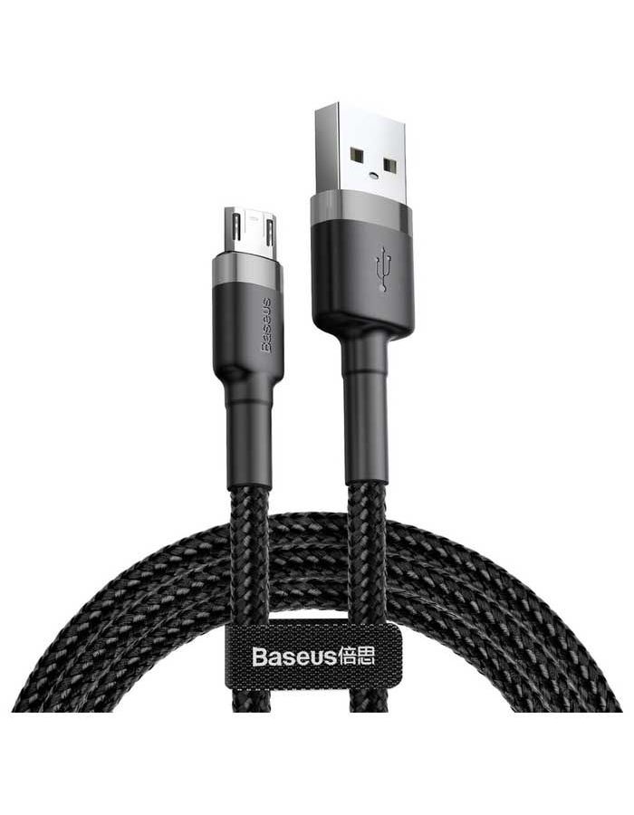 Кабель Baseus Cafule Cable USB - MicroUSB 2.4A 50cm Grey-Black CAMKLF-AG1 фото