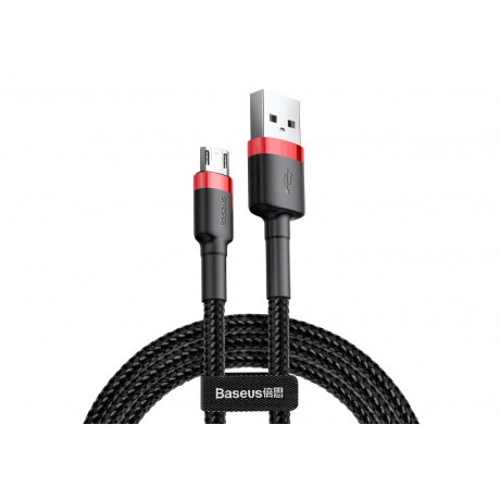 Кабель Baseus Cafule Cable USB - MicroUSB 2.4A 1m Red-Black CAMKLF-B91 - фото 1