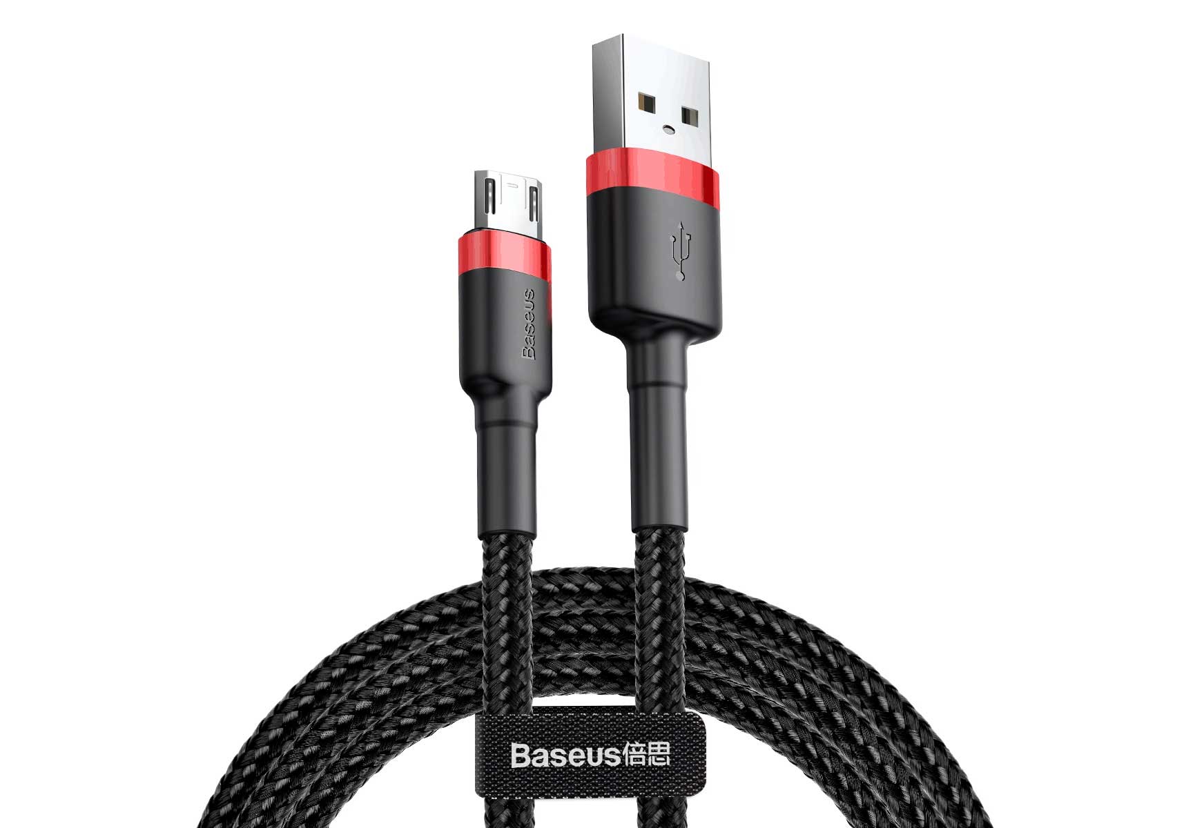 Кабель Baseus Cafule Cable USB - MicroUSB 2.4A 1m Red-Black CAMKLF-B91