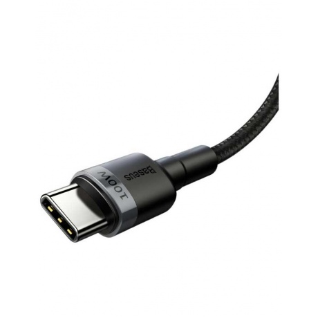 Кабель Baseus Cafule PD 2.0 100W Flash Charging USB - Type-C 2m Grey-Black CATKLF-ALG1 - фото 4