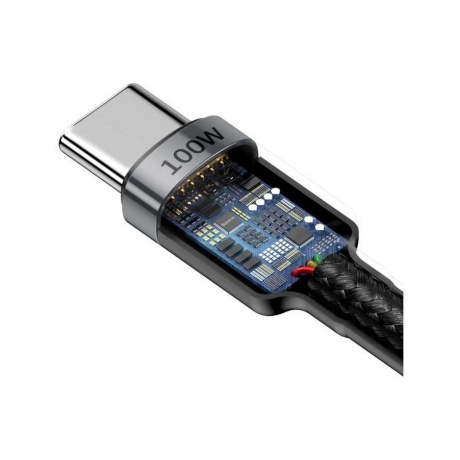 Кабель Baseus Cafule PD 2.0 100W Flash Charging USB - Type-C 2m Grey-Black CATKLF-ALG1 - фото 7