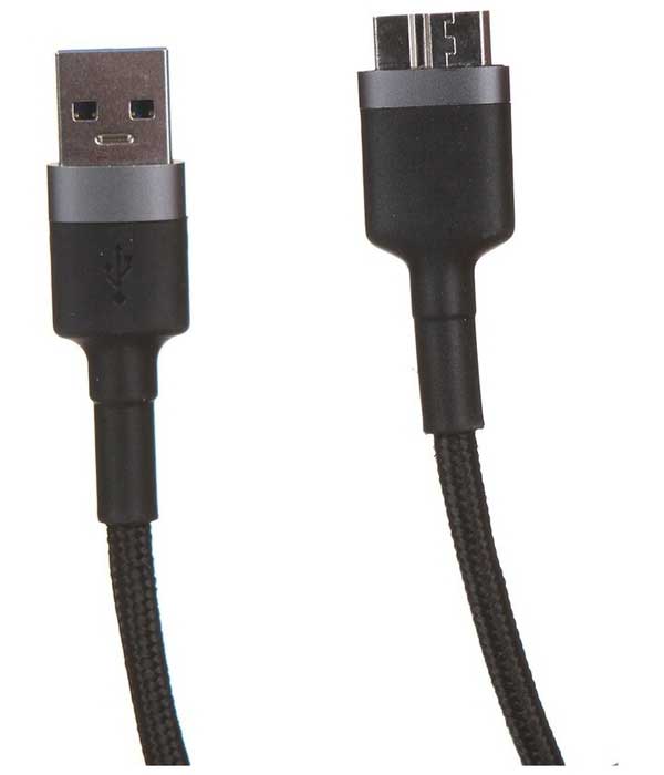 Кабель Baseus Cafule USB 3.0 - MicroUSB 2A 1m Dark Grey CADKLF-D0G