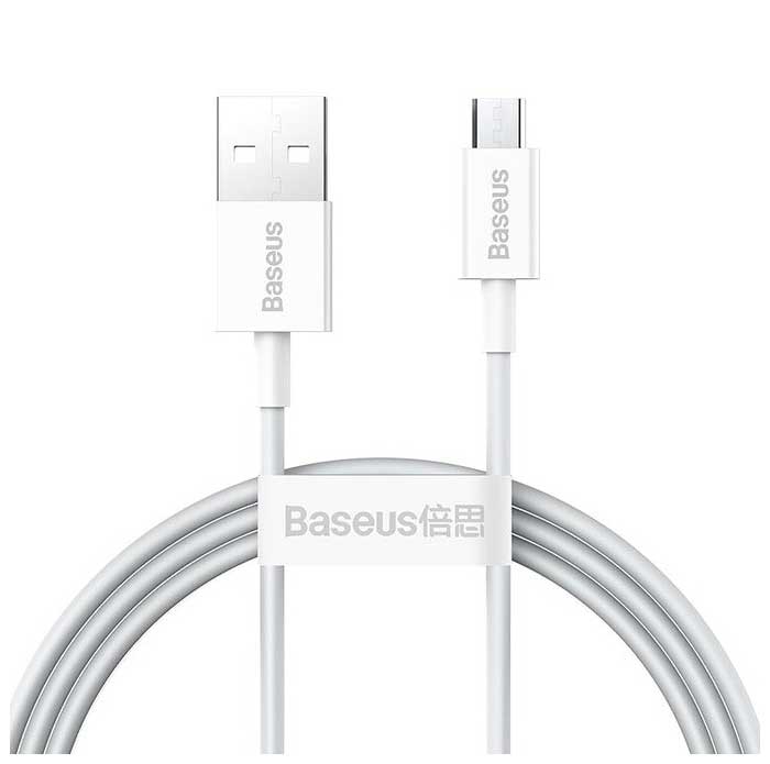 Кабель Baseus Superior USB - MicroUSB 2A 1m White CAMYS-02 кабель baseus superior series usb microusb 2a 2 0m black camys a01