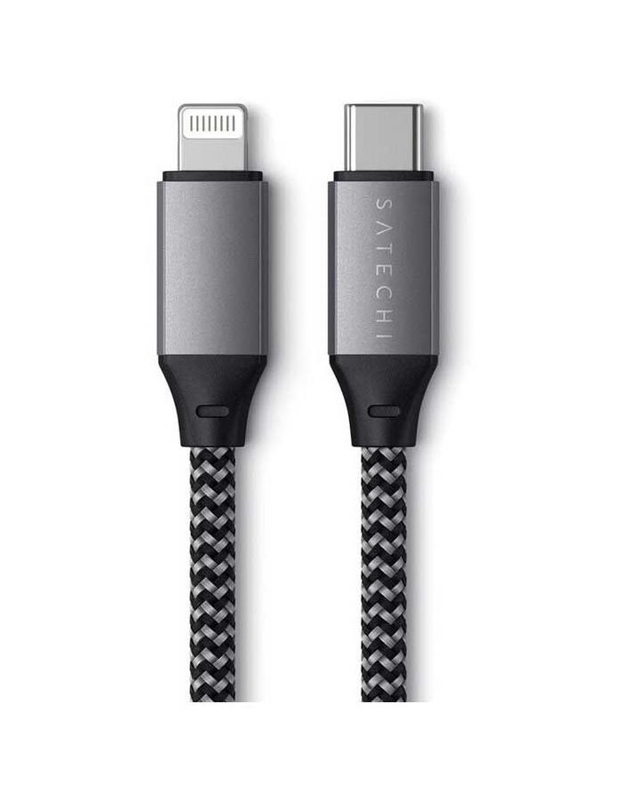Адаптер Satechi Type-C to Lightning MFI Cable 25cm Grey Space ST-TCL10M аксессуар satechi type c to type c 25cm space grey st tcc10m